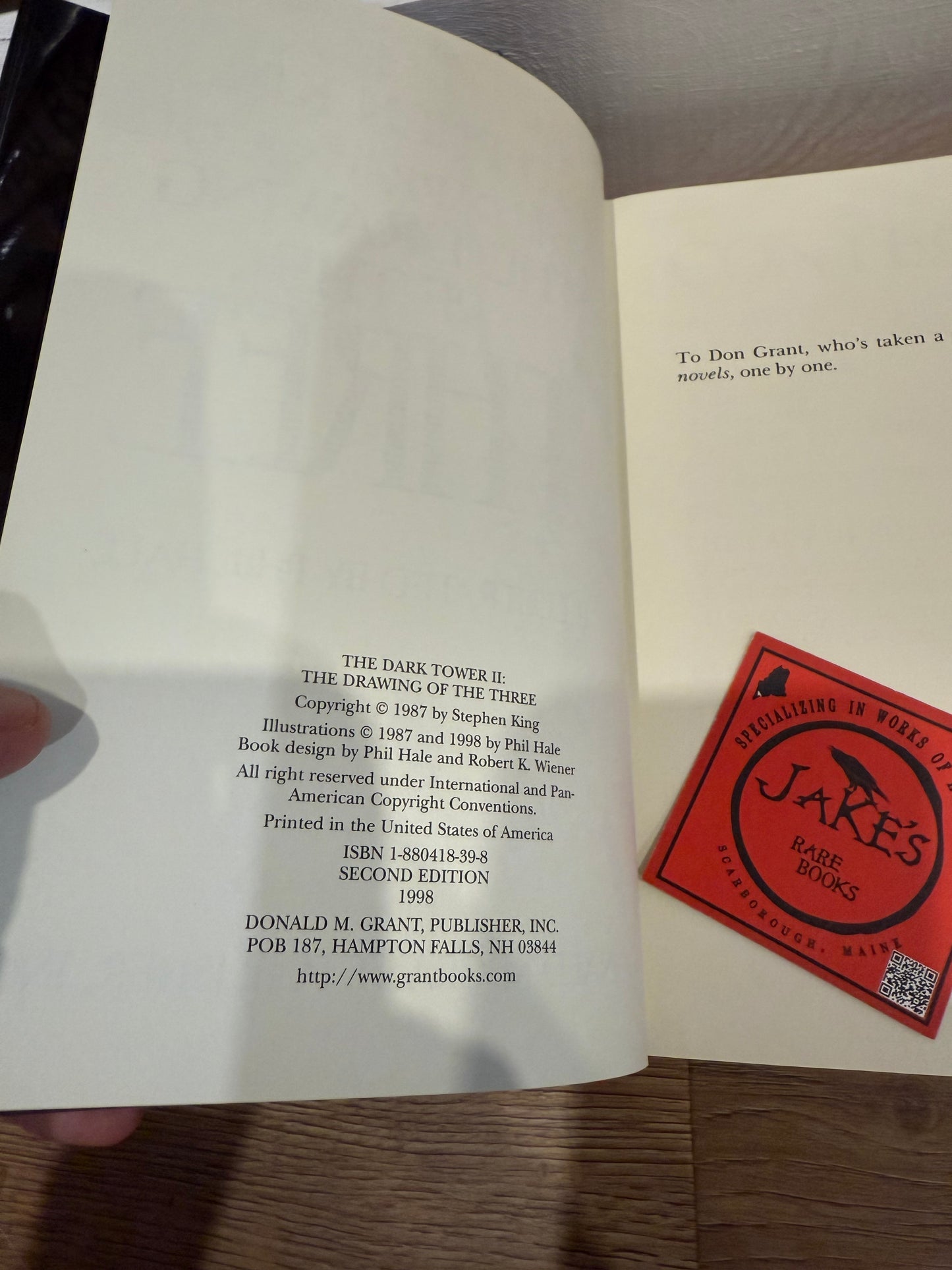 Stephen King, Drawing of the Three, Second Edition, Grant Publishing