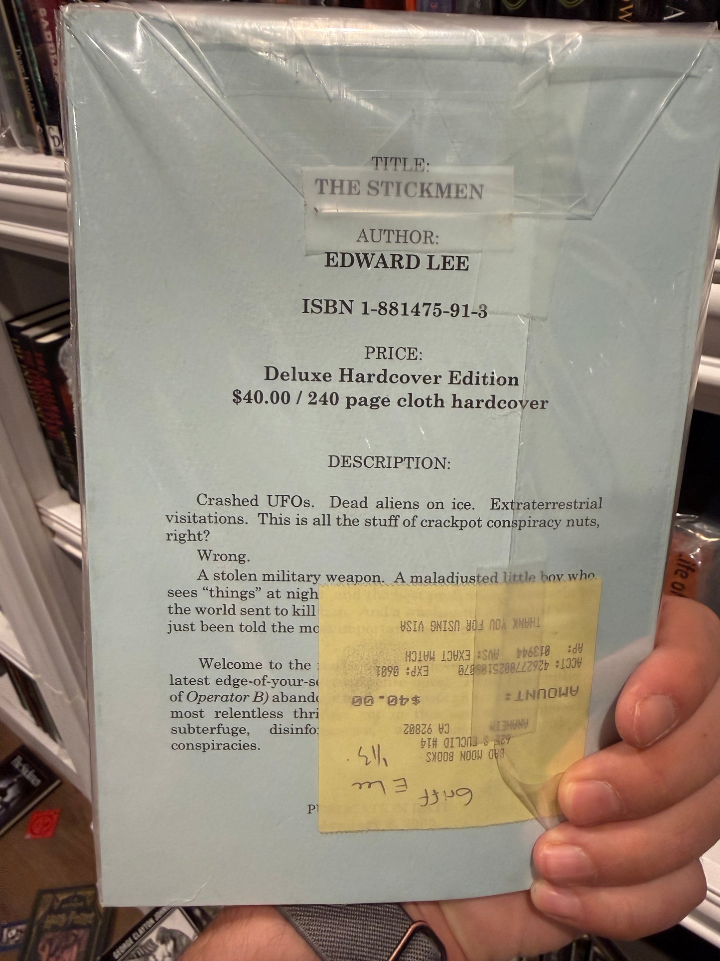 Edward Lee, The Stickmen, Signed/Limited and Uncorrected Proof, Cemetery Dance