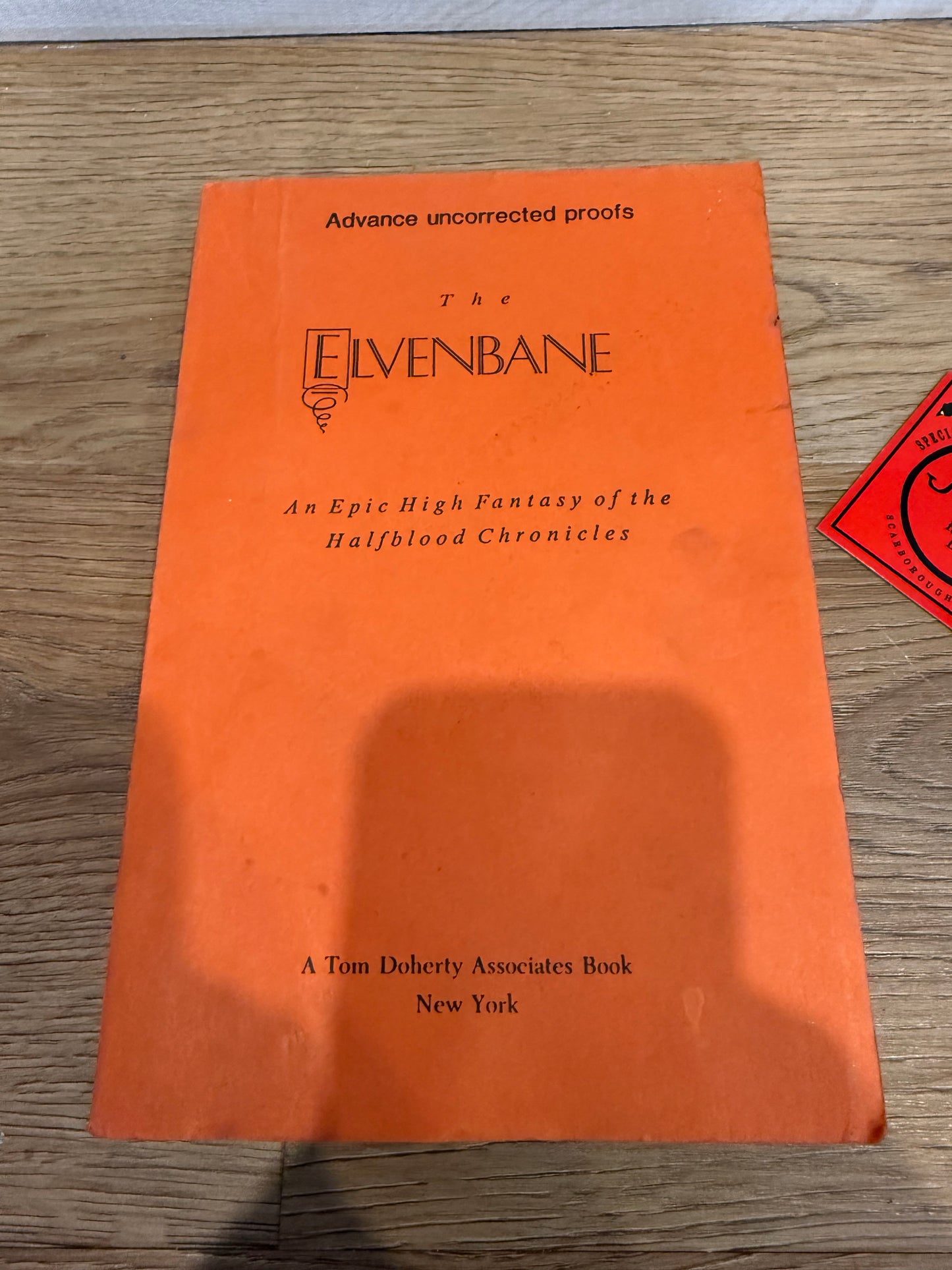 Andre Norton, The Elvenbane, Uncorrected Proof, TOR Publishing