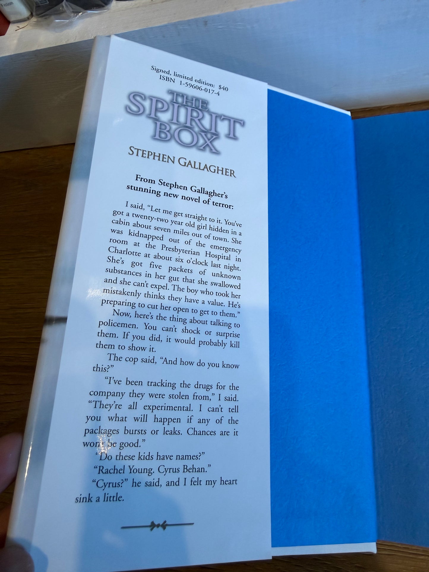 Stephen Gallagher, The Spirit Box, Signed Limited #12, Subterranean Press