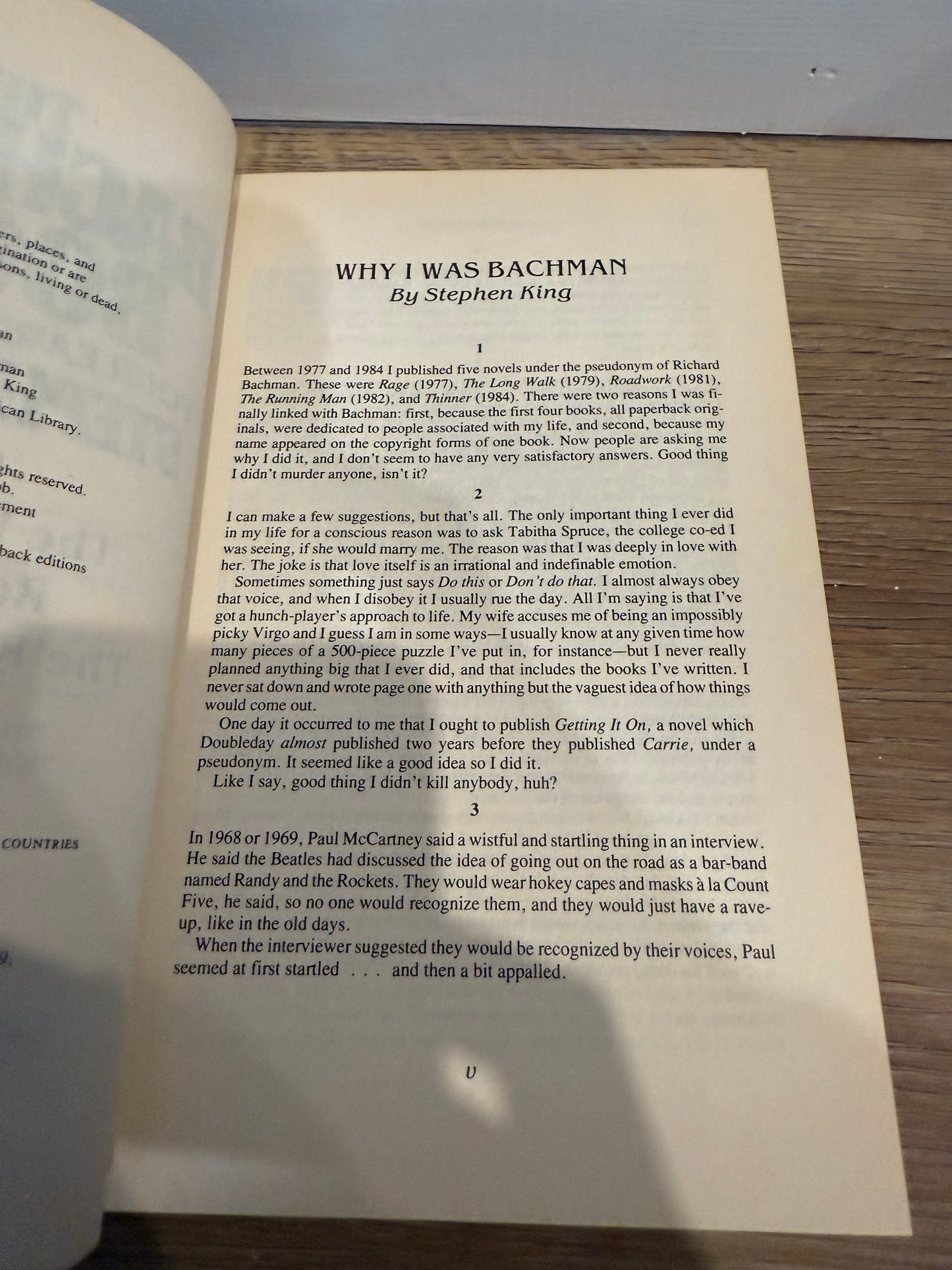 Stephen King, The Bachman Books, First Printing, Signet Publishing