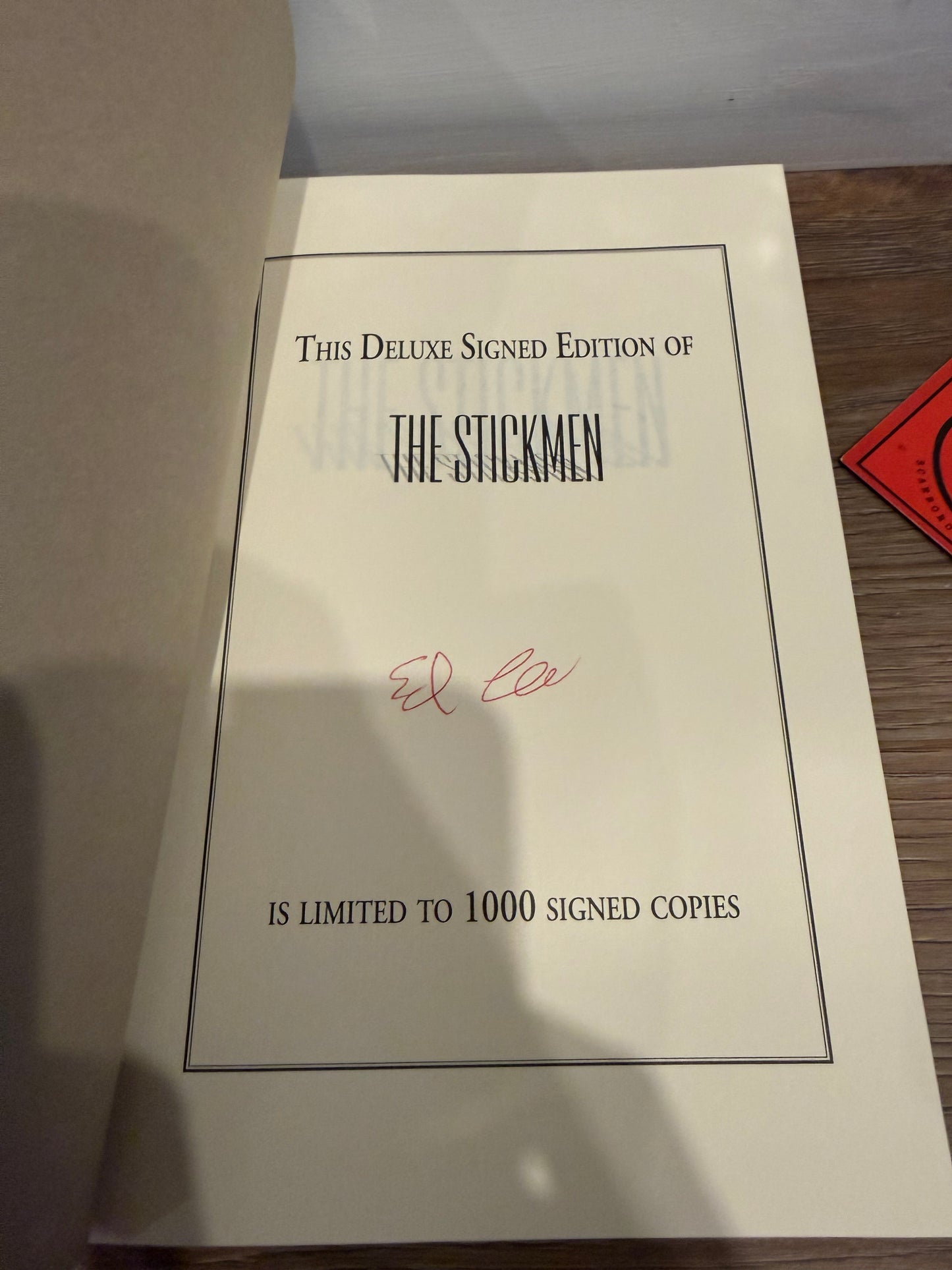 Edward Lee, The Stickmen, Signed/Limited and Uncorrected Proof, Cemetery Dance
