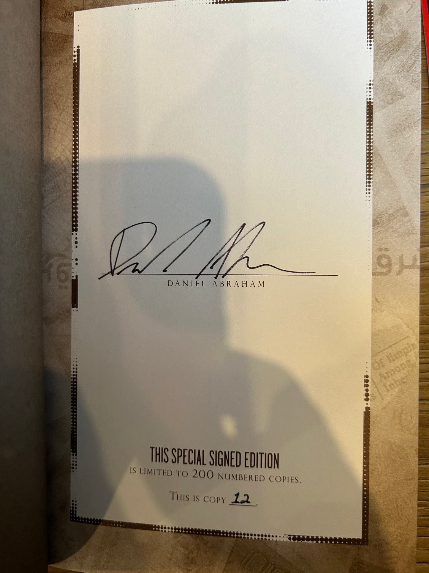 Daniel Abraham, Leviathan Wept, Signed Limited Edition #12, Subterranean Press