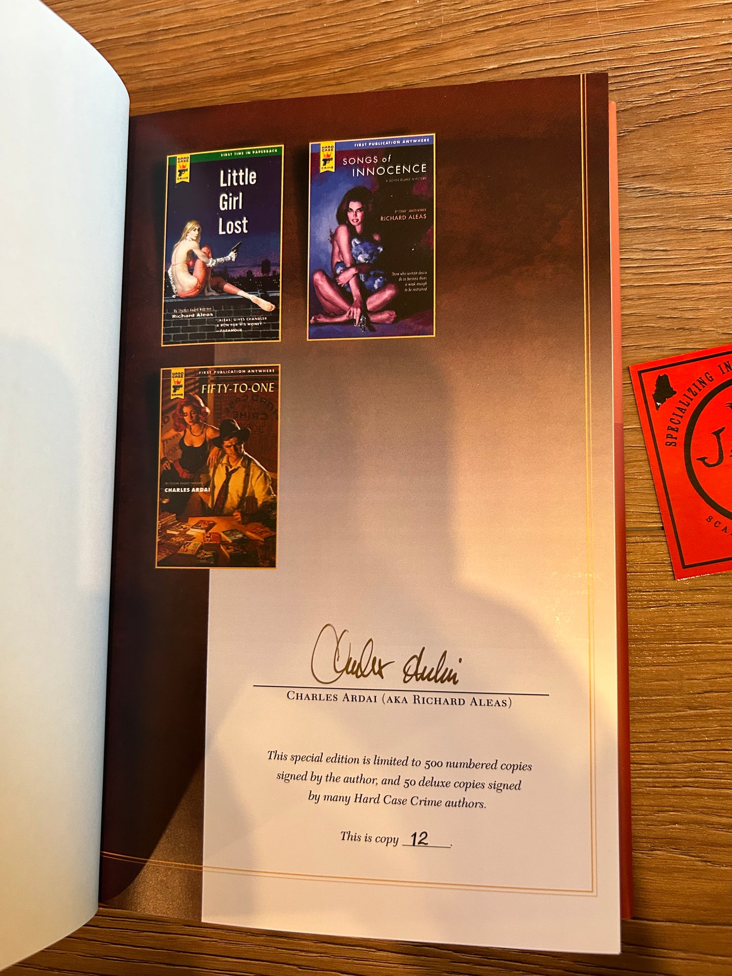 Charles Ardai, Fifty-to-One, Signed Limited Edition #12, Subterranean Press