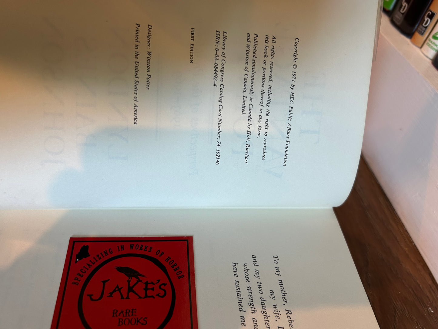 Lyndon Johnson, The Vantage Point, Signed First Edition, Holt, Rinehart and Winston