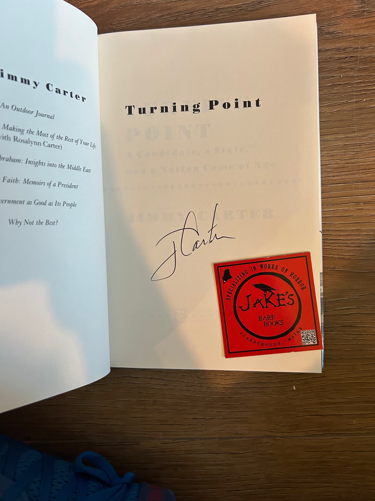 Jimmy Carter, Turning Point, Signed First Edition, Random House