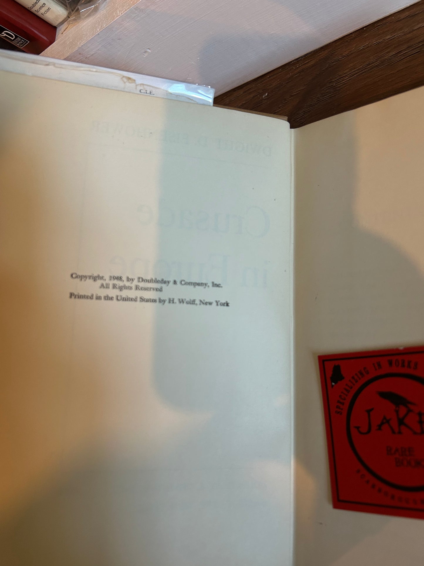 Dwight Eisenhower, Crusade in Europe, Signed First Edition, Doubleday