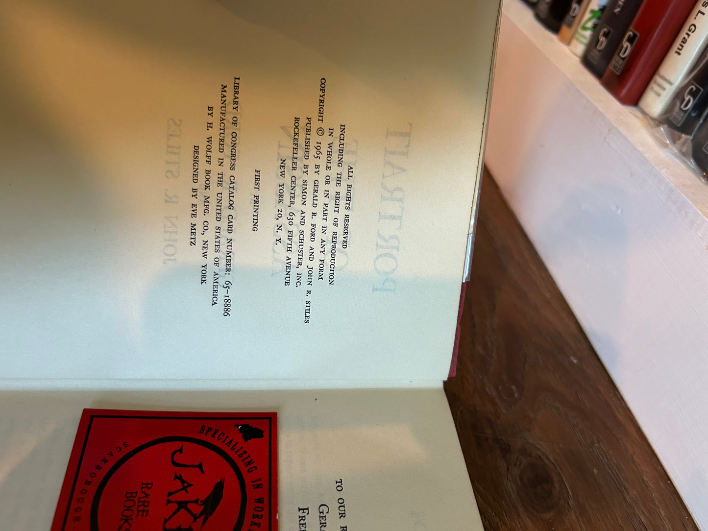 Gerald Ford, Portrait of the Assassin, Signed First Edition, Simon and Schuster