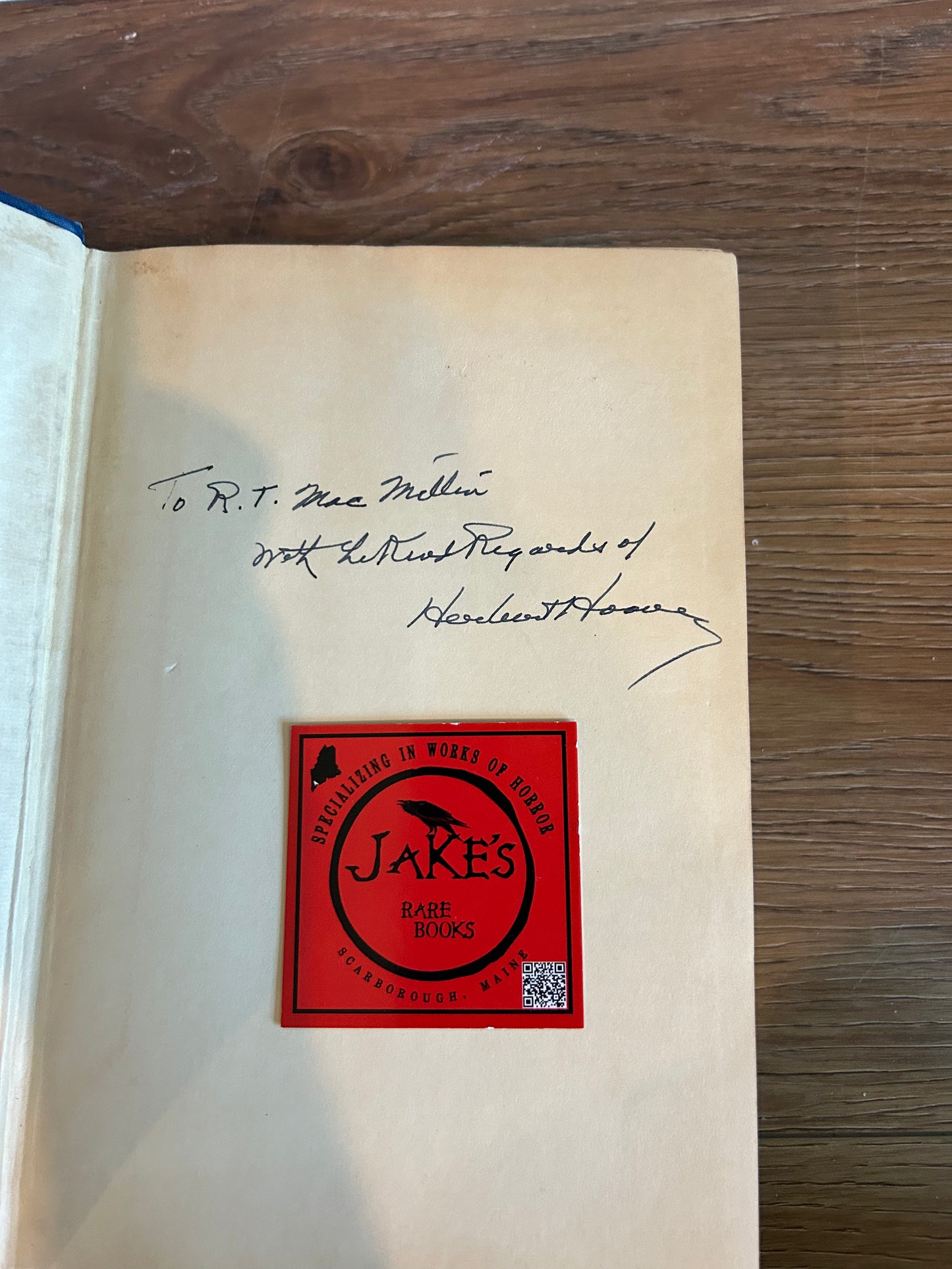 Ray Wilbur and Arthur Hyde, The Hoover Policies, Signed and Inscribed by Herbert Hoover, First Edition, Scribners