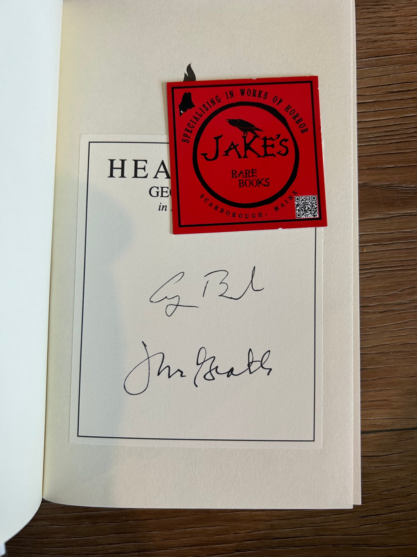 George Bush, Heartbeat, Signed First Edition, Scribner