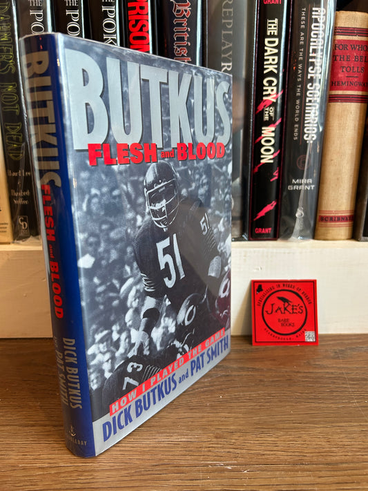 Dick Butkus, Flesh and Blood, Signed First Edition, Doubleday