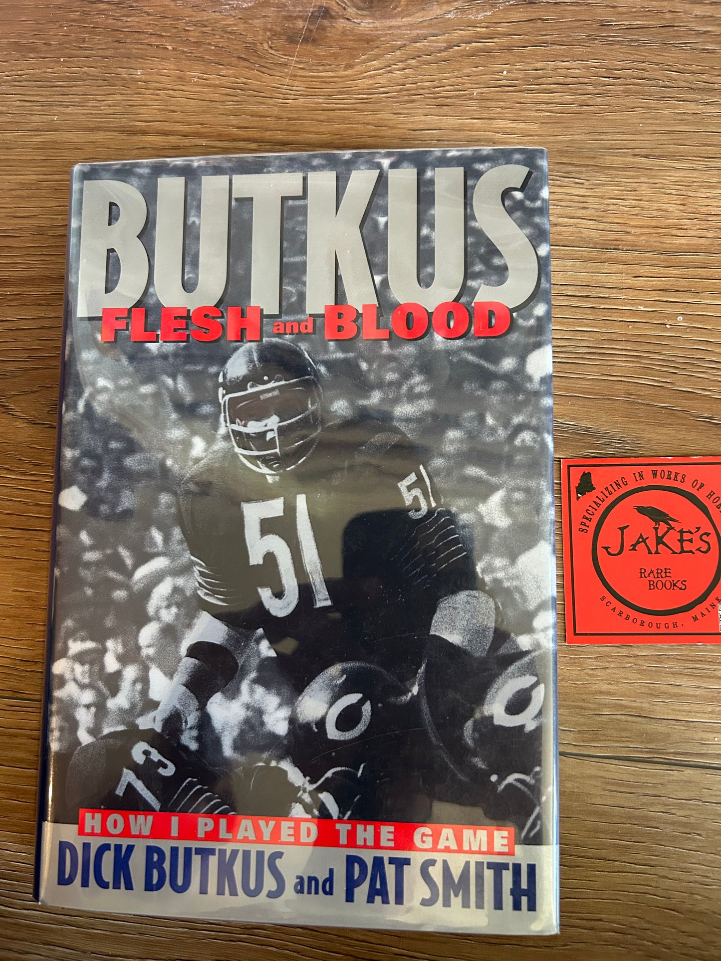 Dick Butkus, Flesh and Blood, Signed First Edition, Doubleday