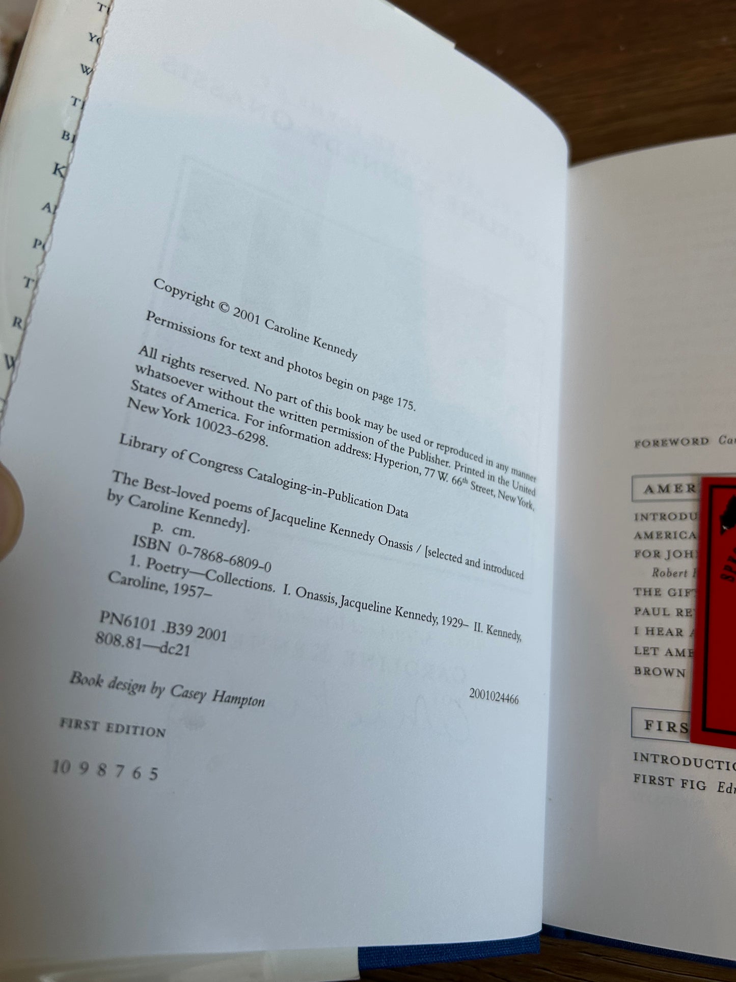 Caroline Kennedy, The Best-Loved Poems of Jacqueline Kennedy Onassis, Signed by Caroline Kennedy, First Edition, Hyperion