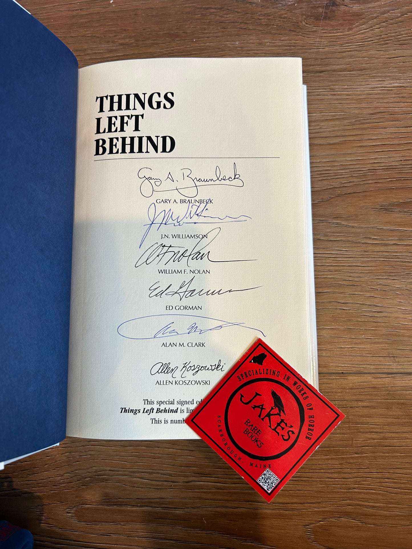 Gary Braunbeck, Things Left Behind, Signed Limited, Cemetery Dance