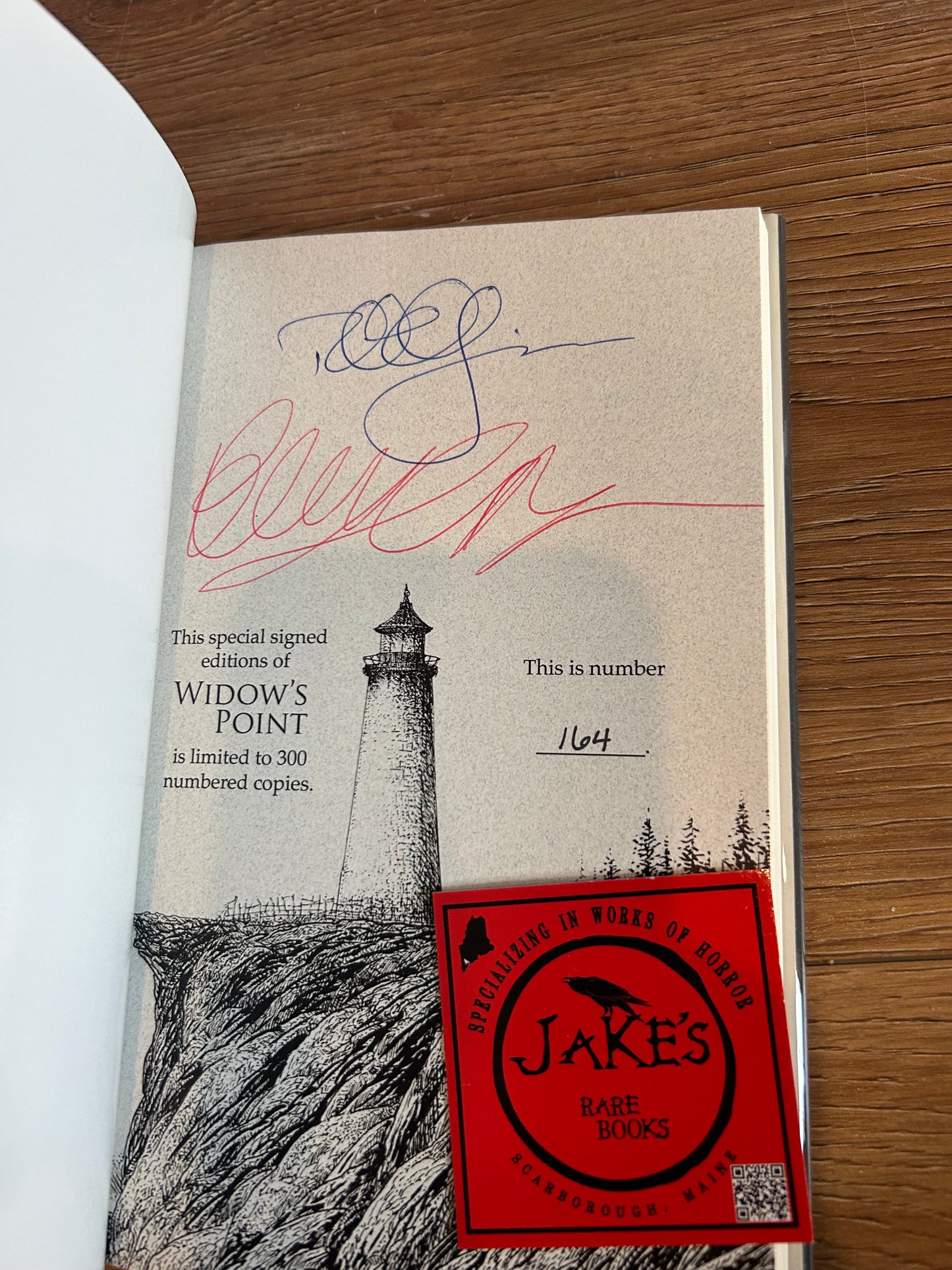 Richard Chizmar and Billy Chizmar, Widow’s Point, Signed Limited, Cemetery Dance