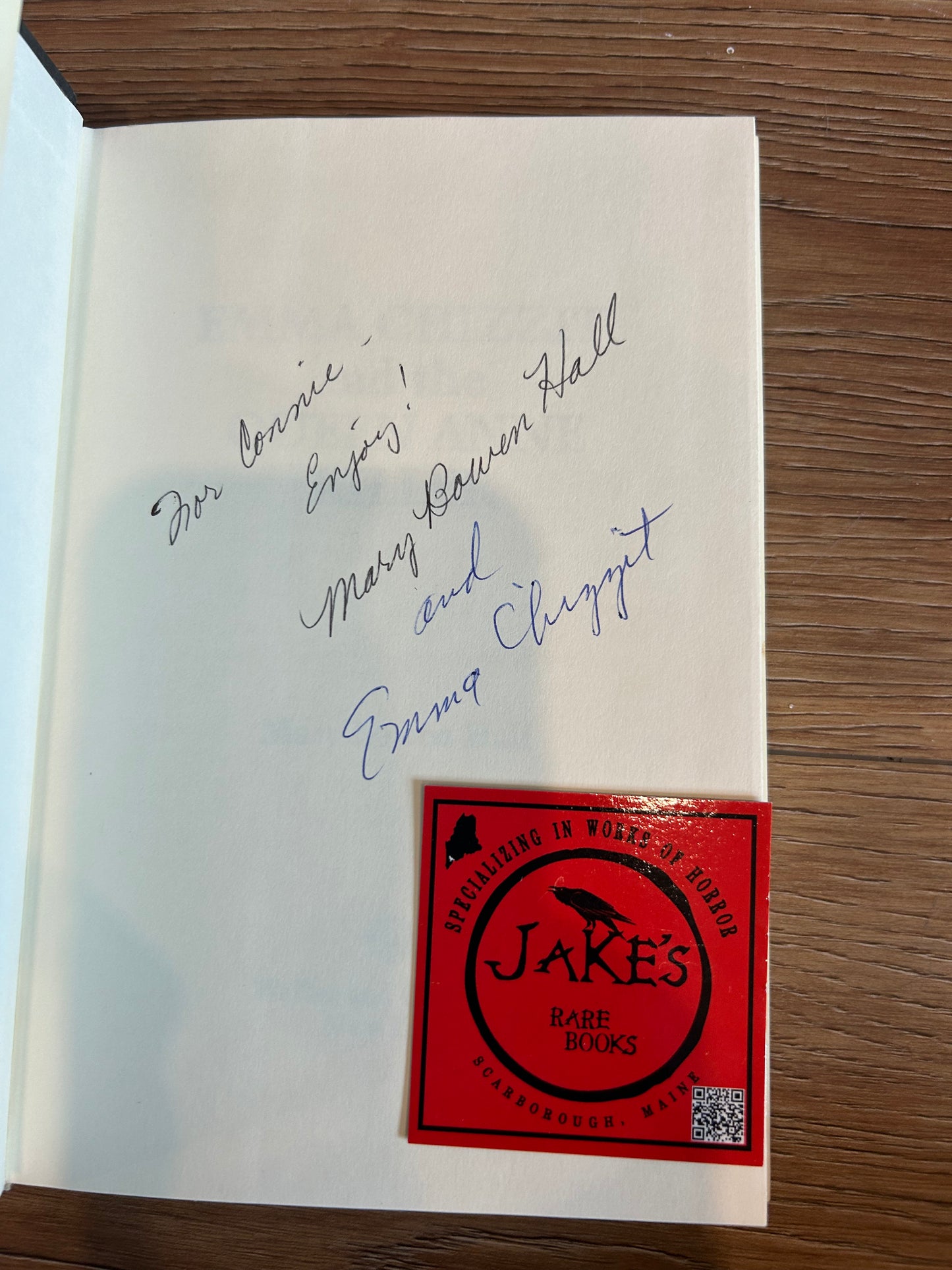 Mary Hall, Emma Chizzit and The Queen Anne Killer, Signed First Edition, Walker
