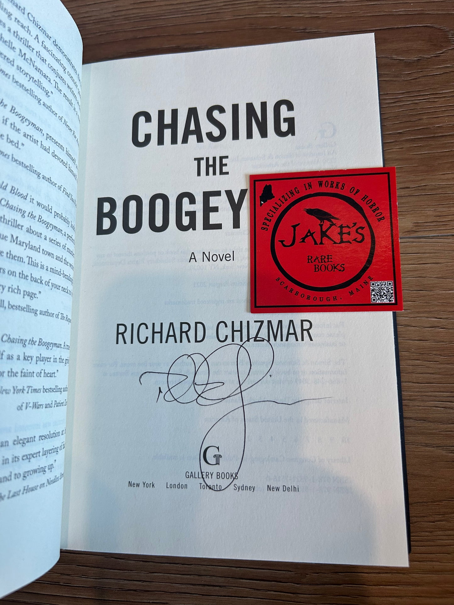 Richard Chizmar, Chasing the Boogeyman, Signed, Cemetery Dance