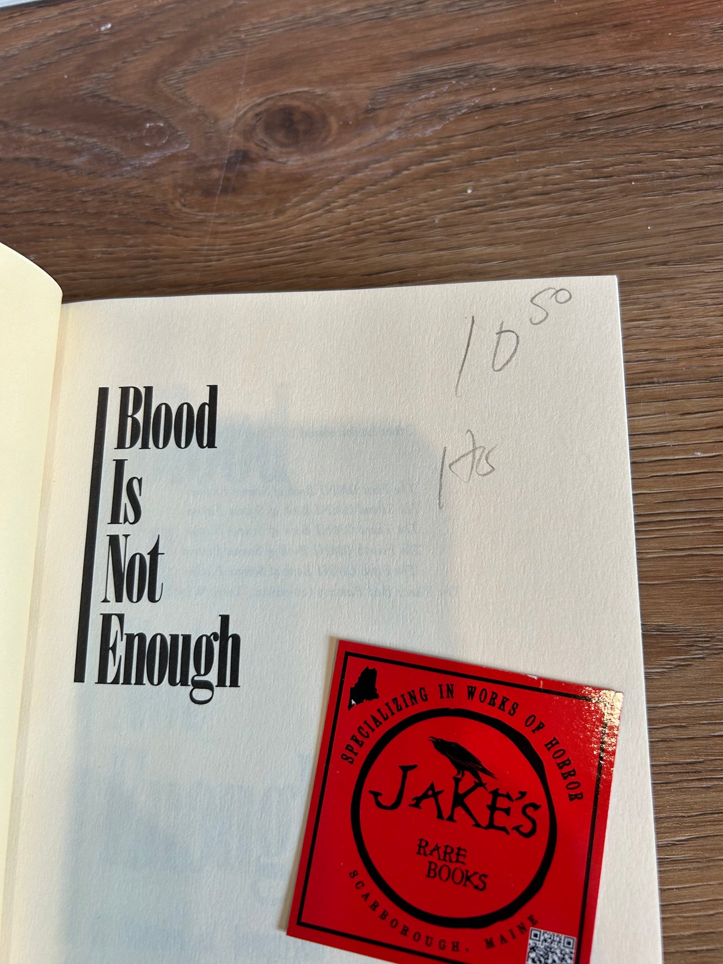Blood Is Not Enough, Edited by Ellen Datlow, First Edition, Marrow