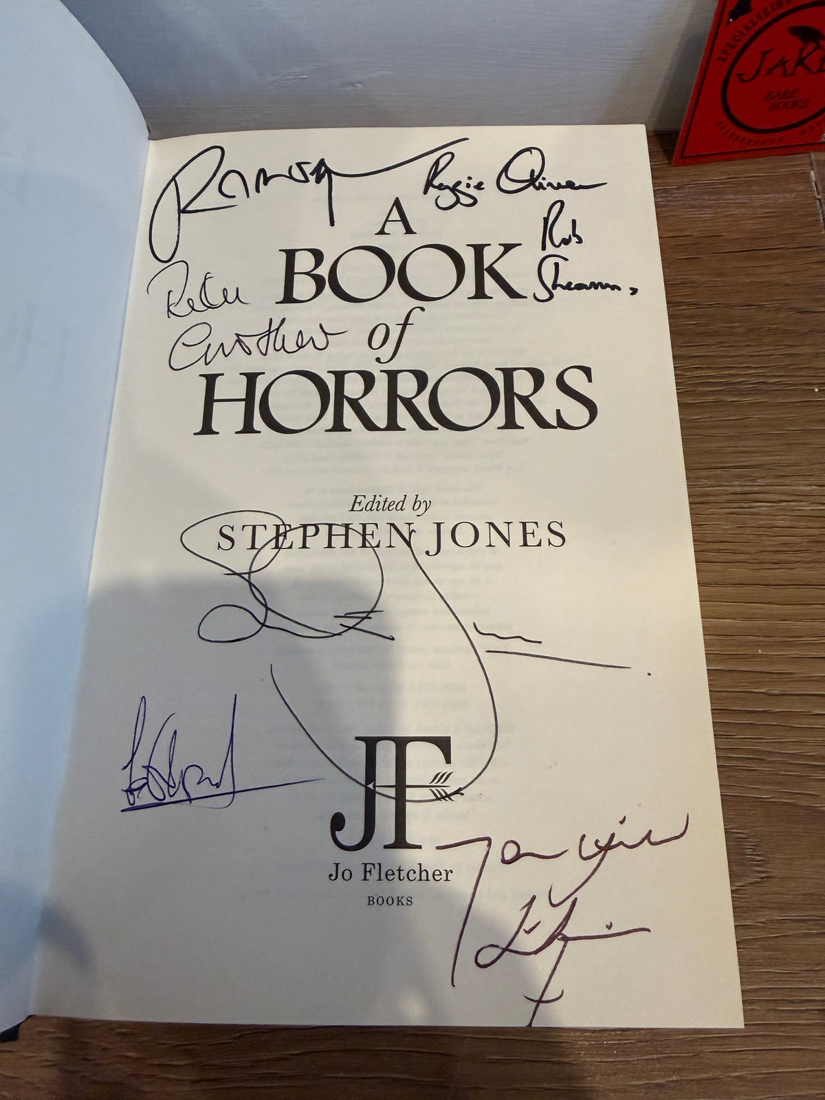 A Book of Horrors, First Edition, Signed by Many Authors, Jo Fletcher Books