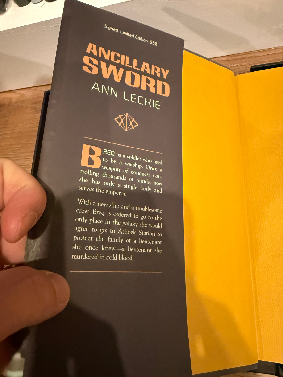 Ann Leckie, Ancillary Sword, Lettered Edition Publisher’s Copy, Subterranean Press