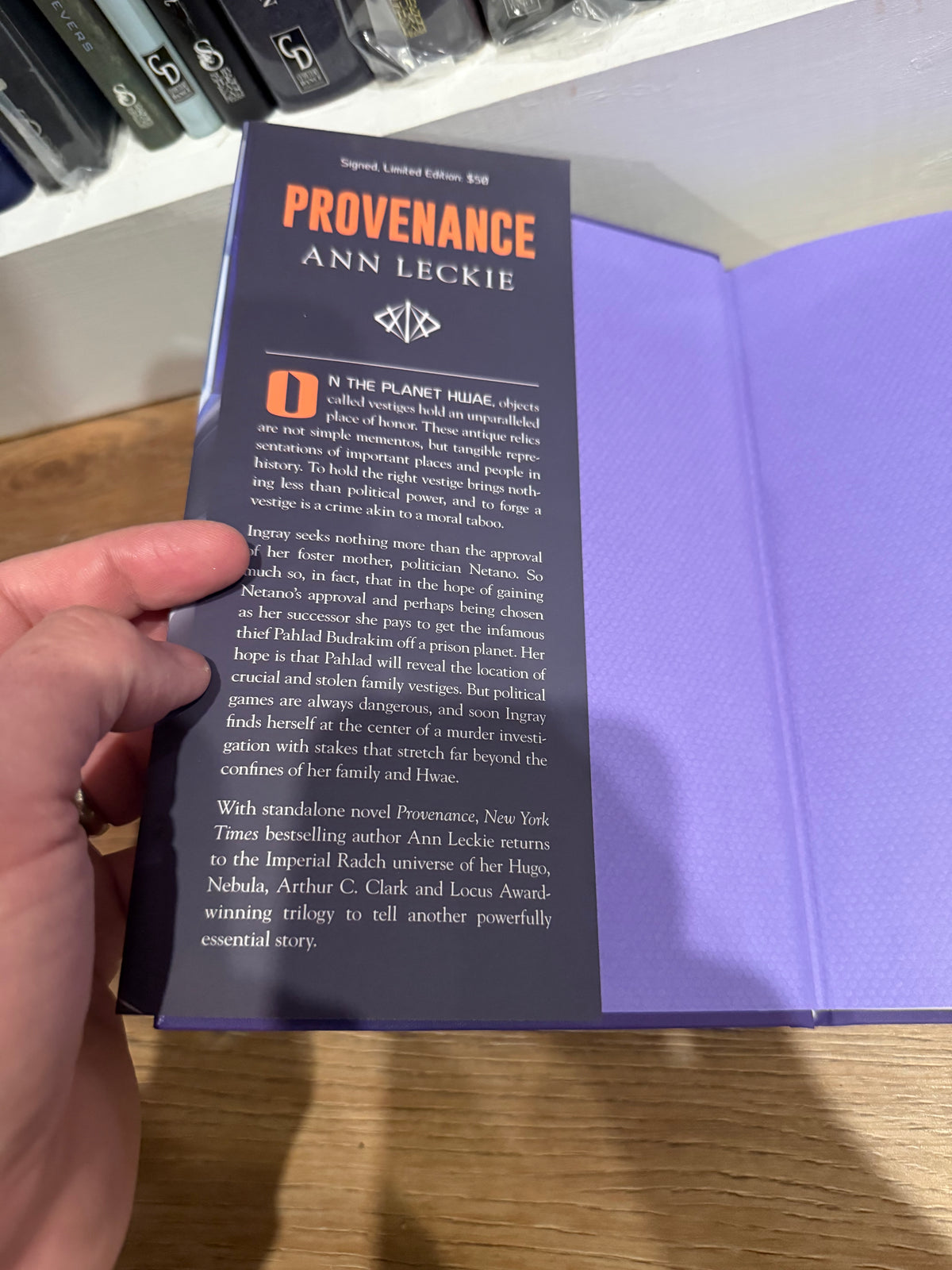 Ann Leckie, Provenance, Signed Limited #30, Subterranean Press