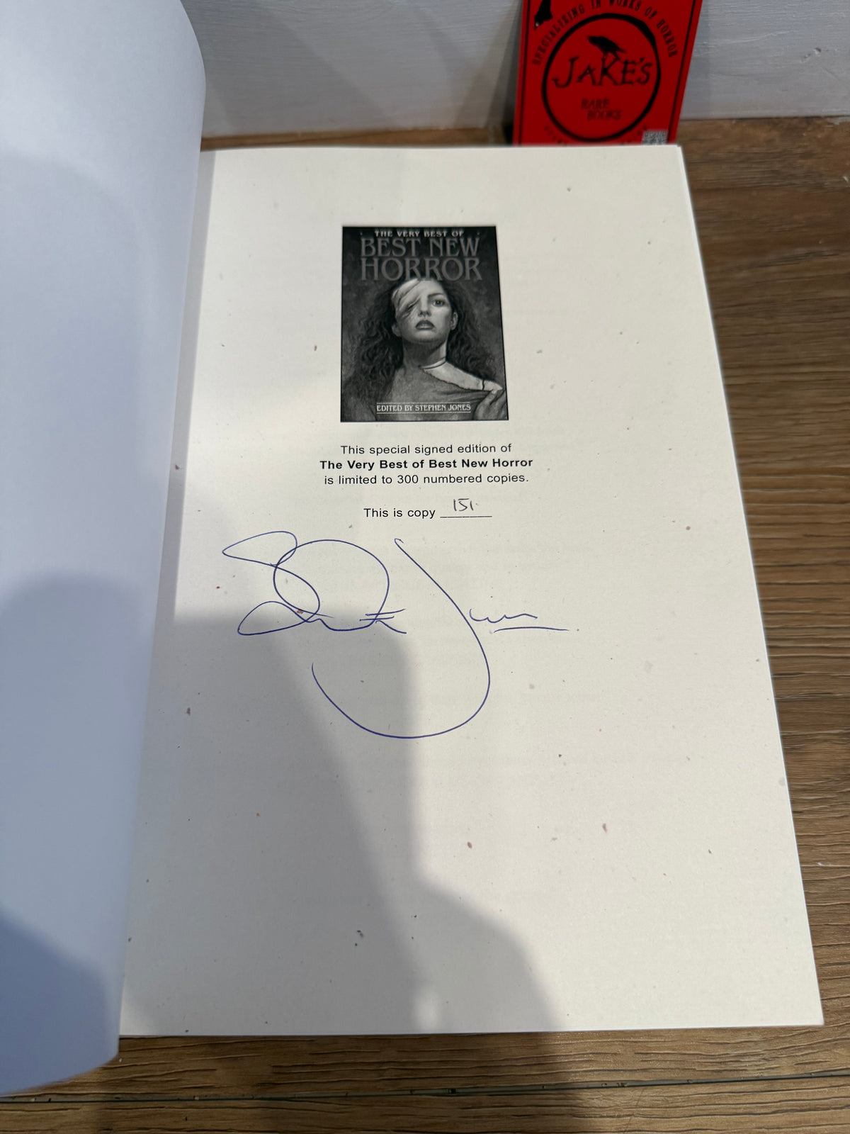 Very Best New Horror, Signed Limited #151, Earthling Publications