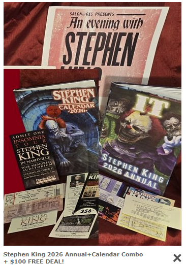 Stephen King Annual and 2026 Calendar Combo, with EXTRAS, Overlook Connection Press